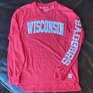 Russell Athletic Red Wisconsin Long Sleeve Tee